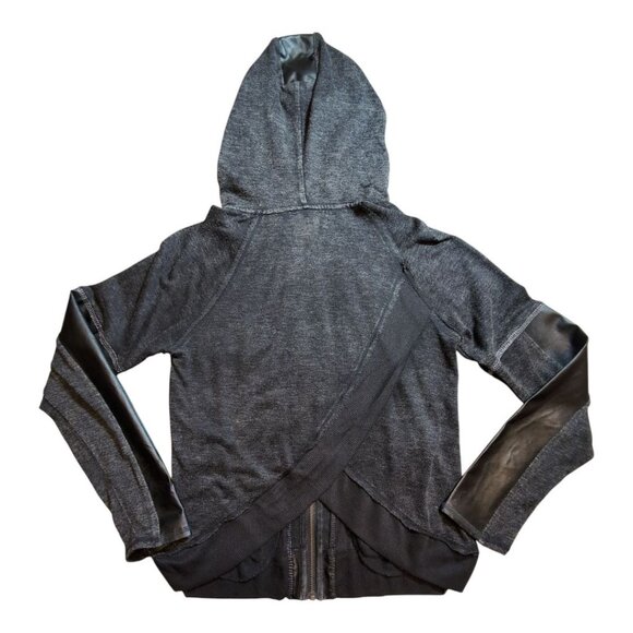 Miss Me Studded Jacket Womens Small Hoodie Faux Leather Statement - Picture 2 of 12